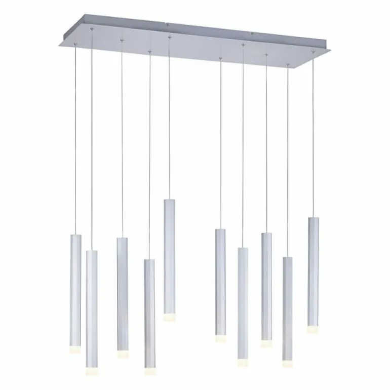 Suspension Leuchten-Direkt BRUNO LED Aluminium, 10 lumières