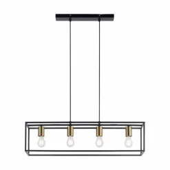 Suspension Leuchten-Direkt FABIO Noir, 4 lumières
