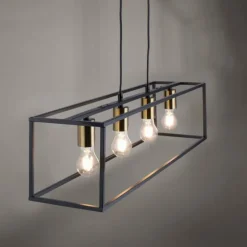 Suspension Leuchten-Direkt FABIO Noir, 4 lumières