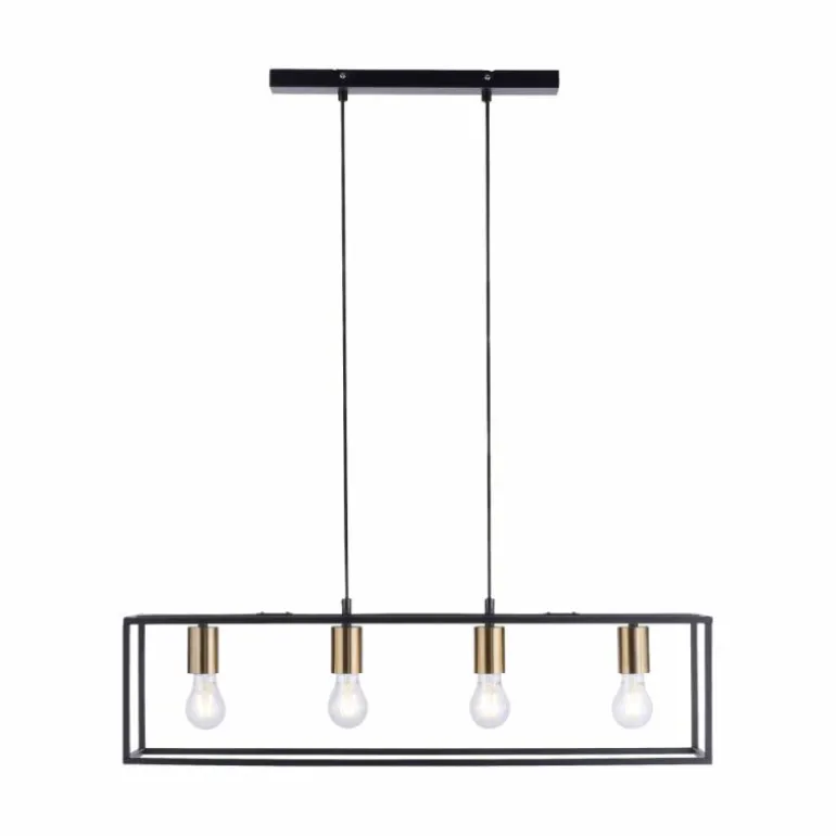 Suspension Leuchten-Direkt FABIO Noir, 4 lumières