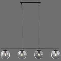 Suspension Leuchten-Direkt BIG WIDOW Noir, 4 lumières