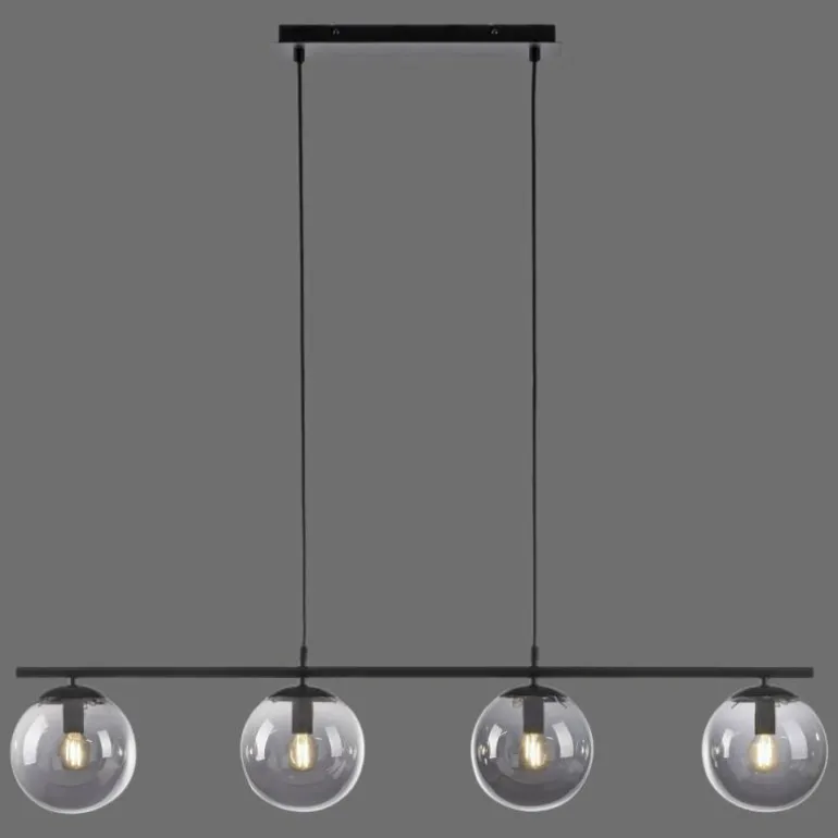 Suspension Leuchten-Direkt BIG WIDOW Noir, 4 lumières