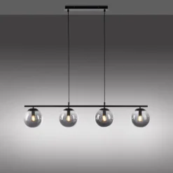 Suspension Leuchten-Direkt BIG WIDOW Noir, 4 lumières