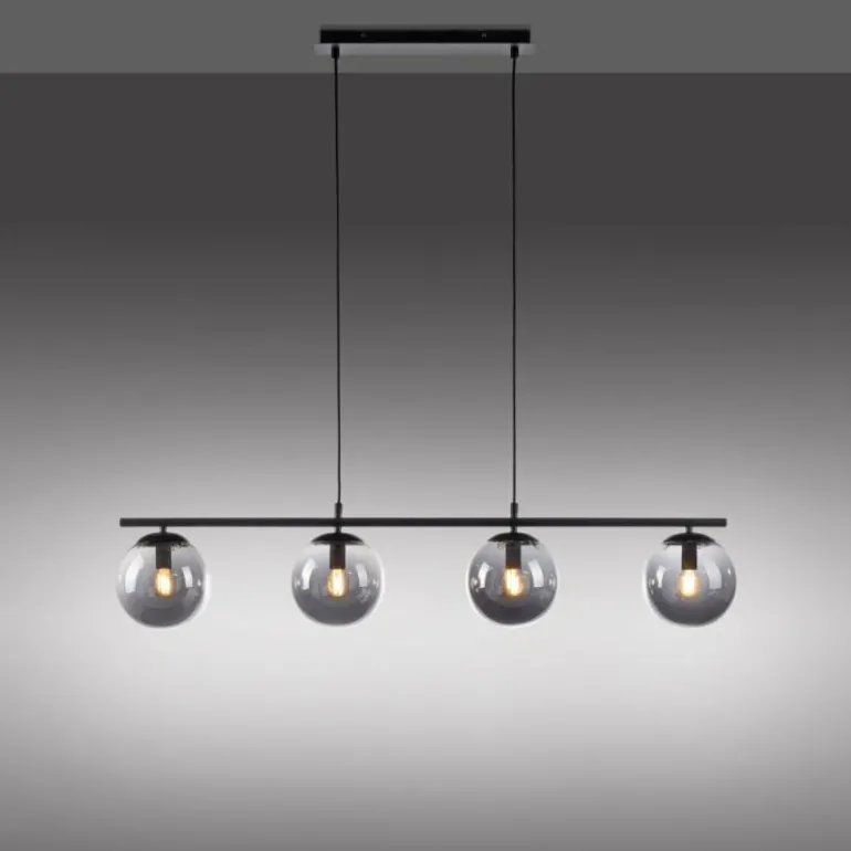 Suspension Leuchten-Direkt BIG WIDOW Noir, 4 lumières