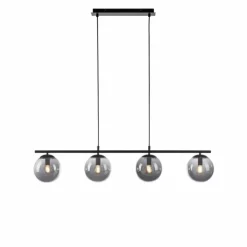 Suspension Leuchten-Direkt BIG WIDOW Noir, 4 lumières