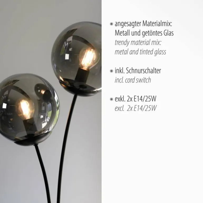 Suspension Leuchten-Direkt BIG WIDOW Noir, 2 lumières