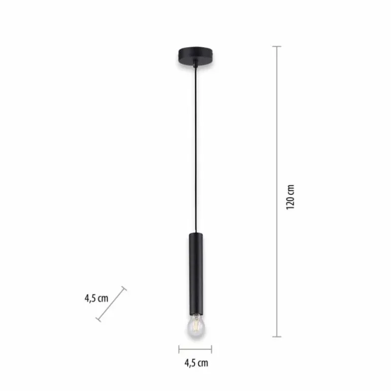 Suspension Leuchten-Direkt BRUNA Noir, 1 lumière