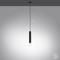 Suspension Leuchten-Direkt BRUNA Noir, 1 lumière