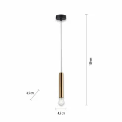 Suspension Leuchten-Direkt BRUNA Laiton, 1 lumière