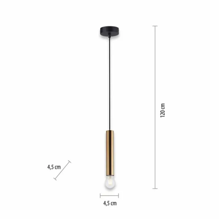 Suspension Leuchten-Direkt BRUNA Laiton, 1 lumière