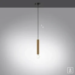 Suspension Leuchten-Direkt BRUNA Laiton, 1 lumière