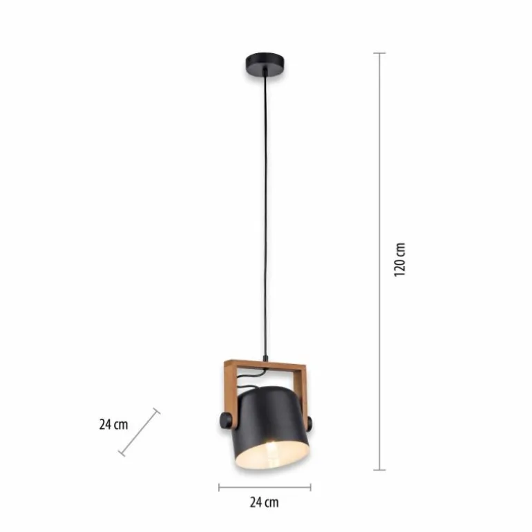 Suspension Leuchten-Direkt CUP Noir, 1 lumière