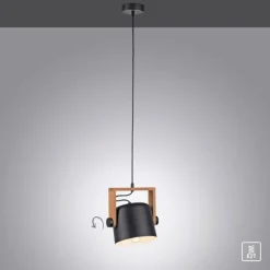 Suspension Leuchten-Direkt CUP Noir, 1 lumière