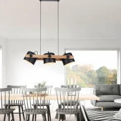 Suspension Leuchten-Direkt CUP Noir, 3 lumières