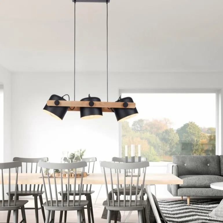 Suspension Leuchten-Direkt CUP Noir, 3 lumières