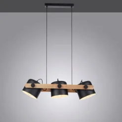 Suspension Leuchten-Direkt CUP Noir, 3 lumières