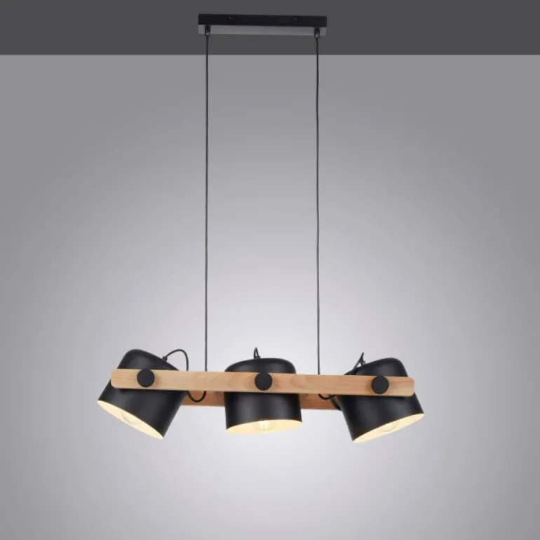 Suspension Leuchten-Direkt CUP Noir, 3 lumières