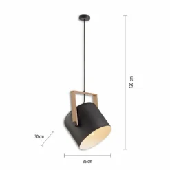 Suspension Leuchten-Direkt CUP Noir, 1 lumière