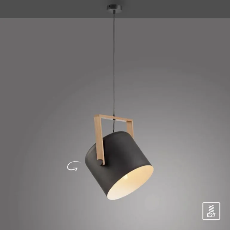 Suspension Leuchten-Direkt CUP Noir, 1 lumière