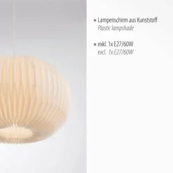 Suspension Leuchten-Direkt PAPEL Blanc, 1 lumière
