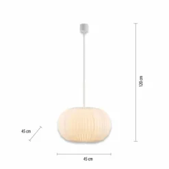 Suspension Leuchten-Direkt PAPEL Blanc, 1 lumière