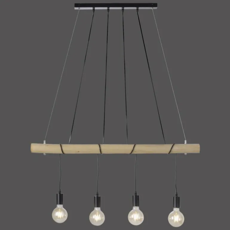 Suspension Leuchten-Direkt TERO LED Écru, Noir, 4 lumières