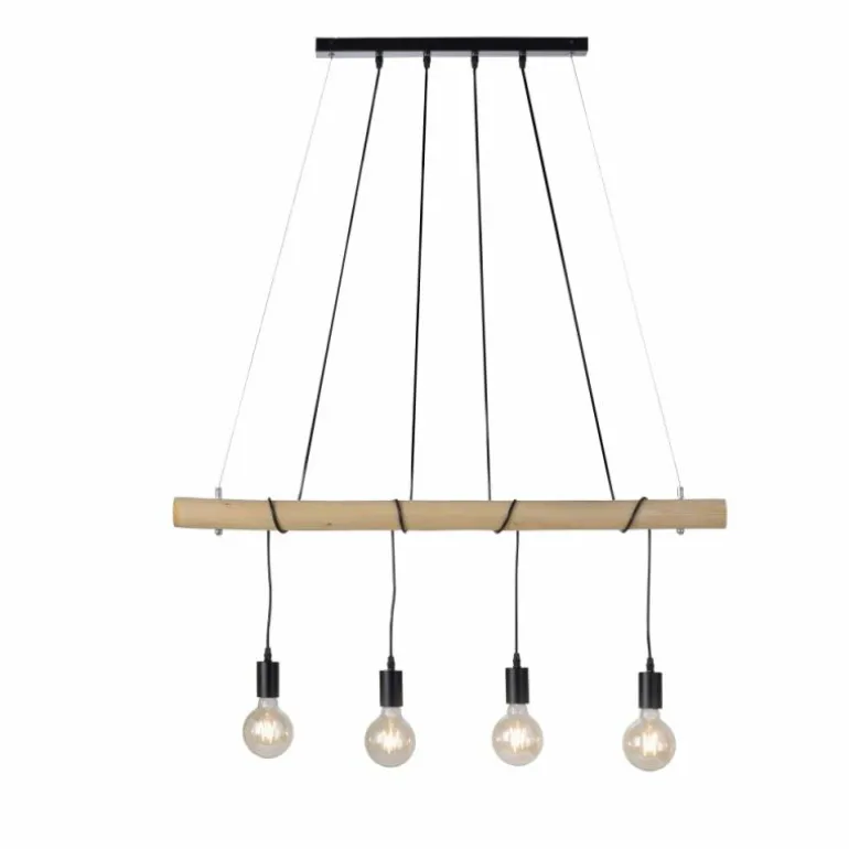 Suspension Leuchten-Direkt TERO LED Écru, Noir, 4 lumières