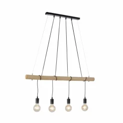 Suspension Leuchten-Direkt TERO LED Écru, Noir, 4 lumières