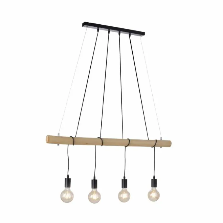 Suspension Leuchten-Direkt TERO LED Écru, Noir, 4 lumières