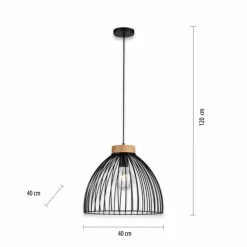 Suspension Leuchten-Direkt LAMI Noir, 1 lumière