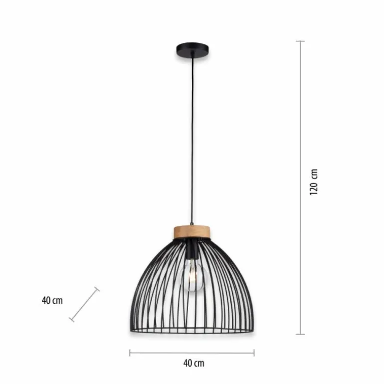 Suspension Leuchten-Direkt LAMI Noir, 1 lumière
