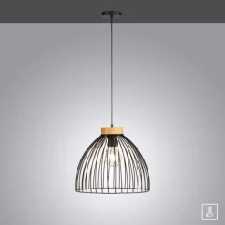 Suspension Leuchten-Direkt LAMI Noir, 1 lumière