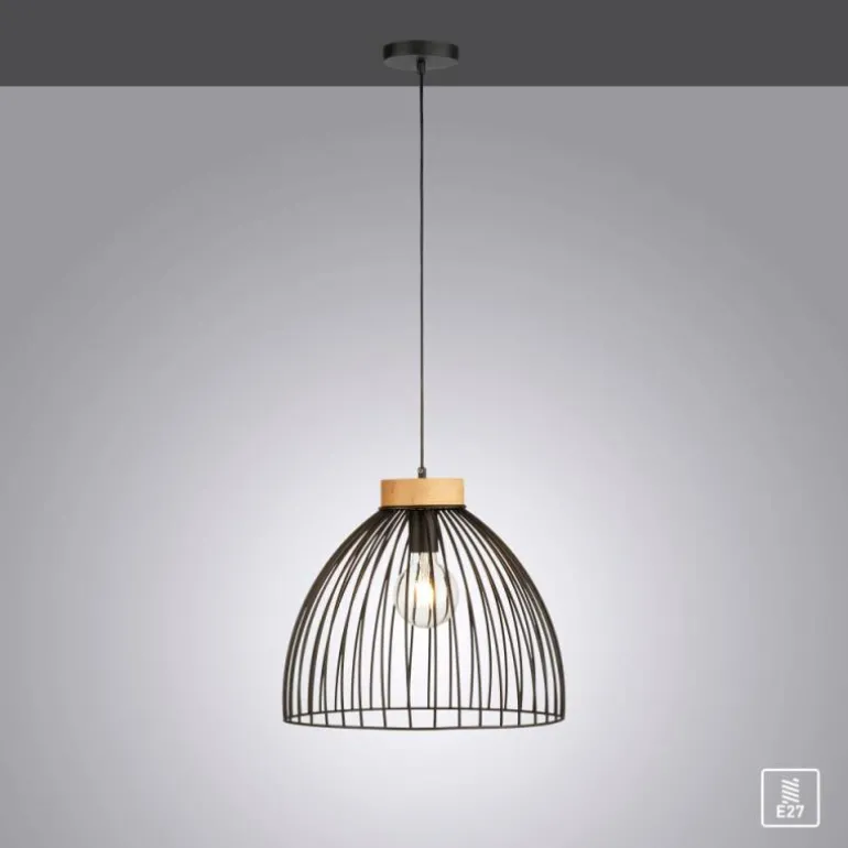 Suspension Leuchten-Direkt LAMI Noir, 1 lumière