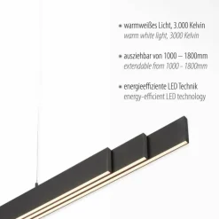 Suspension Leuchten-Direkt LUZI LED Anthracite, 3 lumières