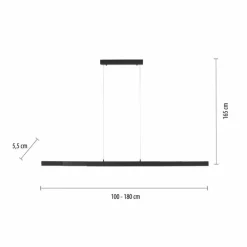 Suspension Leuchten-Direkt LUZI LED Anthracite, 3 lumières