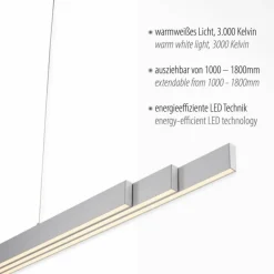 Suspension Leuchten-Direkt LUZI LED Argenté, 3 lumières