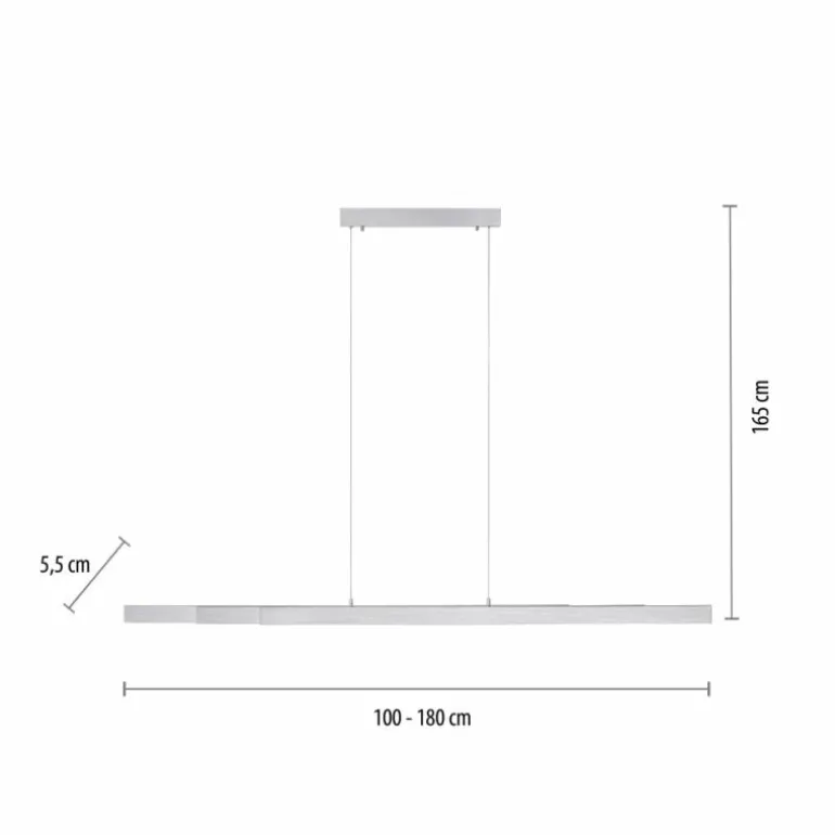 Suspension Leuchten-Direkt LUZI LED Argenté, 3 lumières