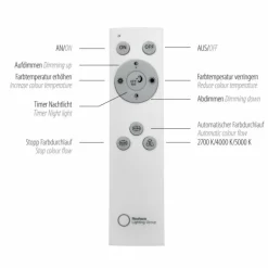 Suspension Leuchten-Direkt FELIX60 LED Acier brossé, 2 lumières, Télécommandes, Changeur de couleurs