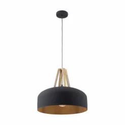 Suspension Leuchten-Direkt HAREA Écru, Noir, 1 lumière