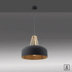 Suspension Leuchten-Direkt HAREA Écru, Noir, 1 lumière