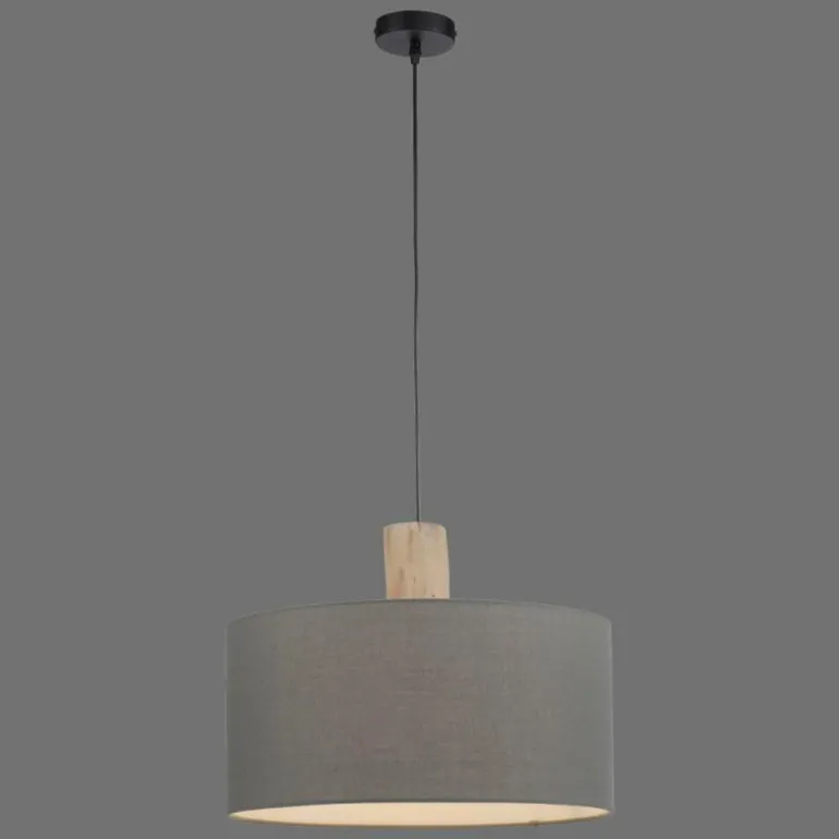 Suspension Leuchten-Direkt LINEN Écru, Noir, 1 lumière