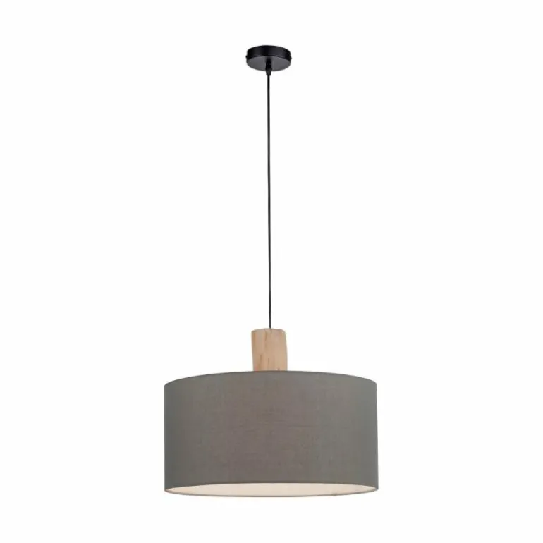 Suspension Leuchten-Direkt LINEN Écru, Noir, 1 lumière