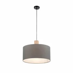 Suspension Leuchten-Direkt LINEN Écru, Noir, 1 lumière