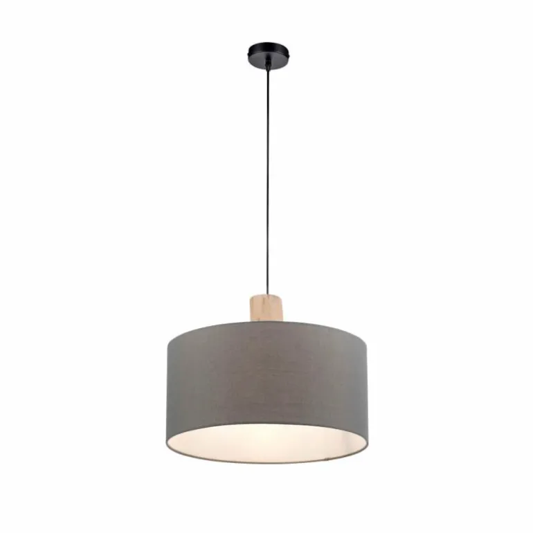 Suspension Leuchten-Direkt LINEN Écru, Noir, 1 lumière