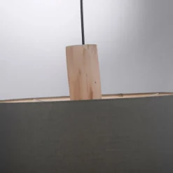 Suspension Leuchten-Direkt LINEN Écru, Noir, 1 lumière