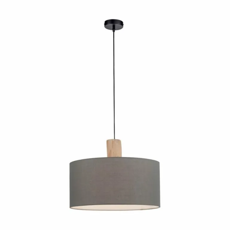Suspension Leuchten-Direkt LINEN Écru, Noir, 1 lumière