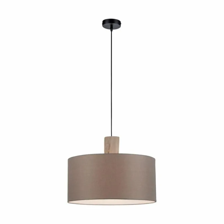 Suspension Leuchten-Direkt LINEN Écru, Noir, 1 lumière