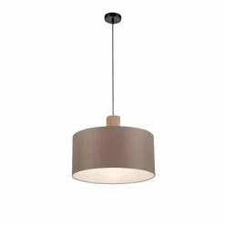 Suspension Leuchten-Direkt LINEN Écru, Noir, 1 lumière