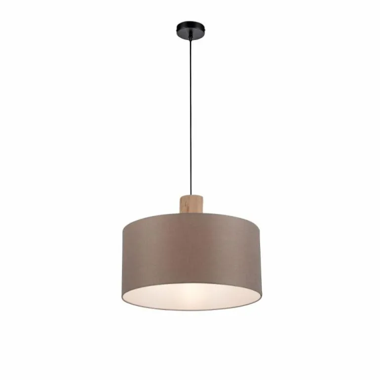 Suspension Leuchten-Direkt LINEN Écru, Noir, 1 lumière