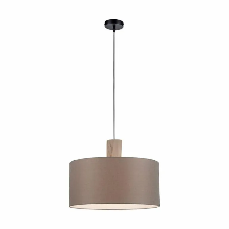 Suspension Leuchten-Direkt LINEN Écru, Noir, 1 lumière